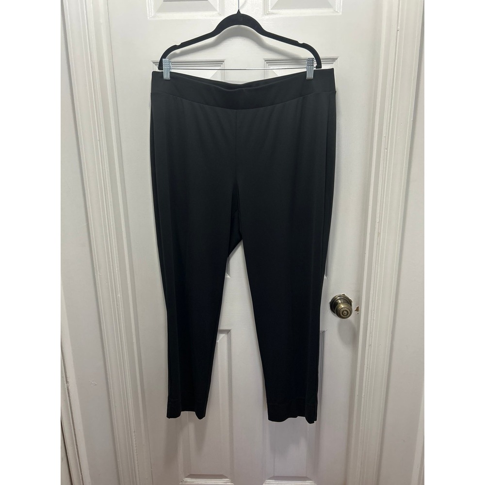 Talbots Plus Size 2X Black Pull On Dress Pants Career Office Trousers NWT